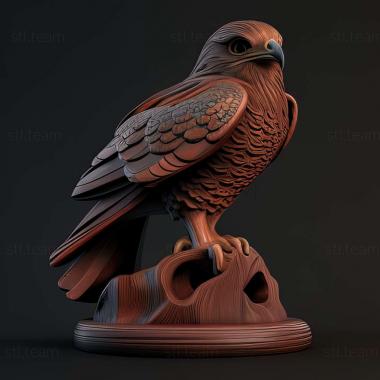 3D model Buteo trizonatus (STL)